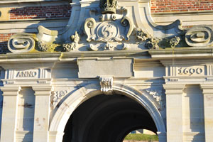 The entrance arch which leads to Kronborg castle
