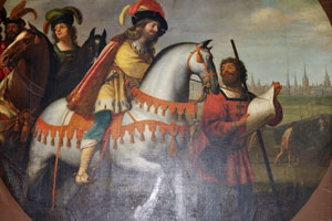 The painting of “King Frederik I before the besieged Copenhagen” is located in Kronborg castle