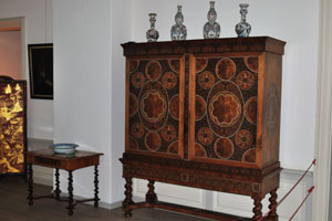 A vintage cabinet is in Kronborg castle
