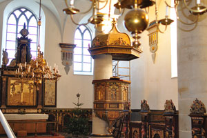 This is the interior of the Chapel of Kronborg castle