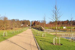 The park of Frederiksborg Castle consists of a formal Baroque garden and a Romantic landscape garden