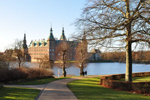 Frederiksborg Castle as seen from Batzkes Bakke street