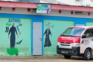 Astoura hijab shop is located on the outskirts of Djibouti