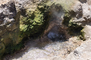 Steaming hot spring