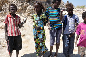 Afar children appeared here from nowhere