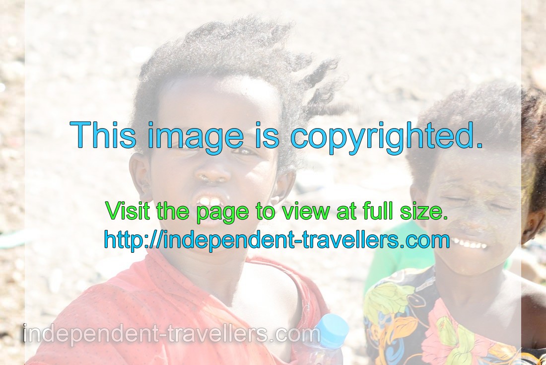 Djiboutian boy with a funny hairstyle