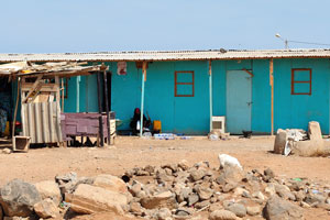 Roadside shops on the outskirts of Djibouti