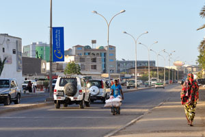 There are a big quantity of jeeps in the Djibouti city