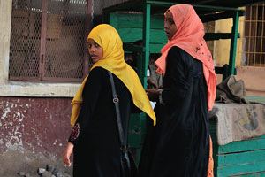 Young women in the Djibouti city