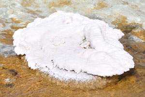 Incredible salt formation of snow-white color