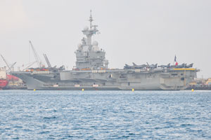 French aircraft carrier Charles de Gaulle in Djibouti
