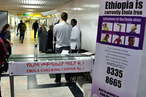 Ebola checking center No. 1 in Addis Ababa Bole International Airport (ADD)