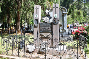 One of the memorials on the cemetery of Holy Trinity Cathedral