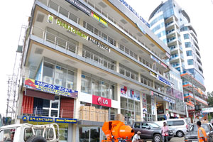 This commercial center on Churchill Avenue is located near Tewodros Square