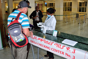 Ebola checking center No. 3 in Addis Ababa Bole International Airport (ADD)