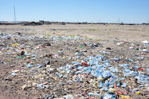 Garbage dump near Afrera town