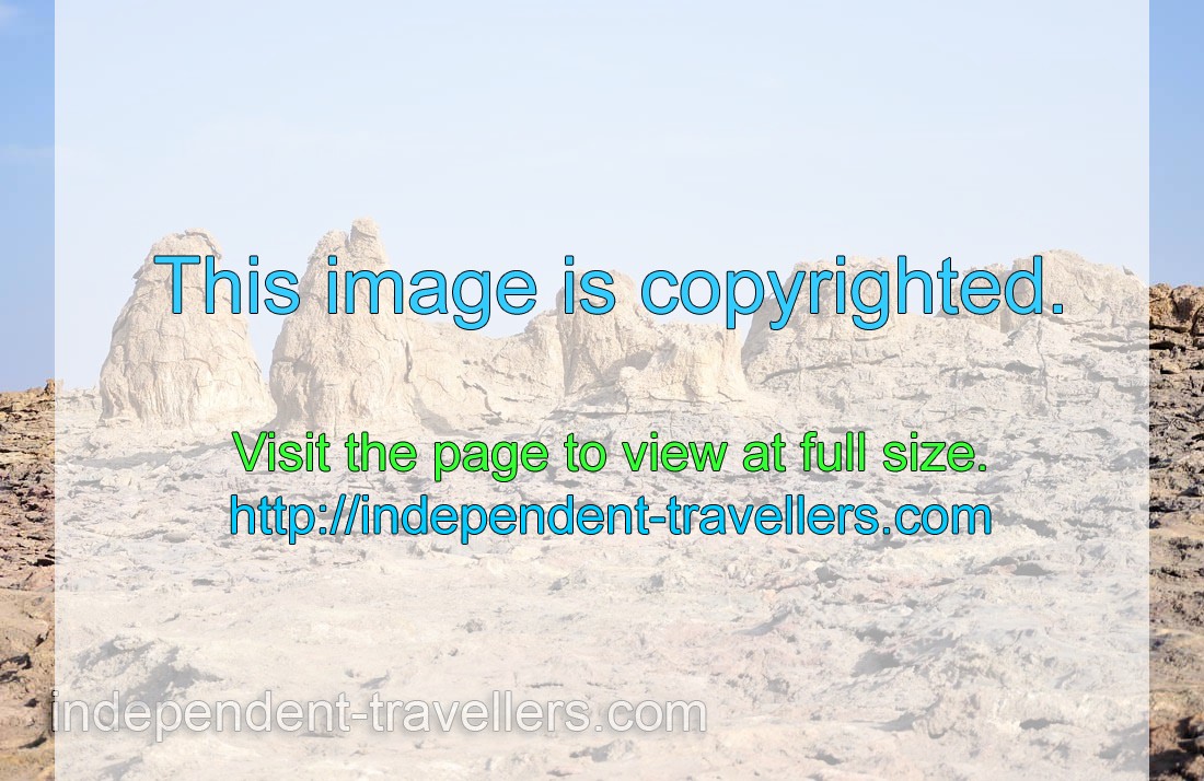 Dallol volcano is located in the Danakil Depression and is one of the most remote places on Earth
