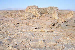 The most recent major activity of the Dallol volcano was in October 2004