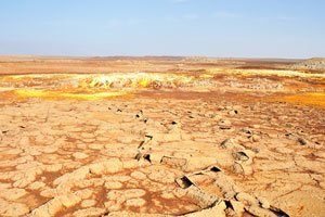 Danakil Depression is located in what is effectively a northerly extension of the East African Rift Zone