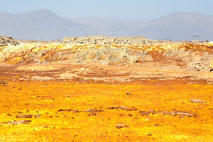 Salt deposits in the Dallol area include significant bodies of potash in the form of Sylvite, Carnallite and Kainite