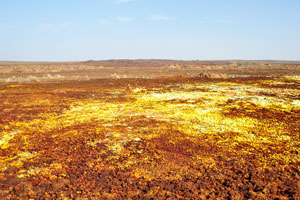 The Dallol deposits include significant bodies of potash found directly at the surface