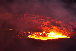 We have decided to return to the lava lake early in morning