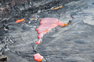 Lava lake surface details