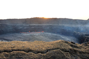 Erta Ale is a shield volcano in the Afar region of Ethiopia