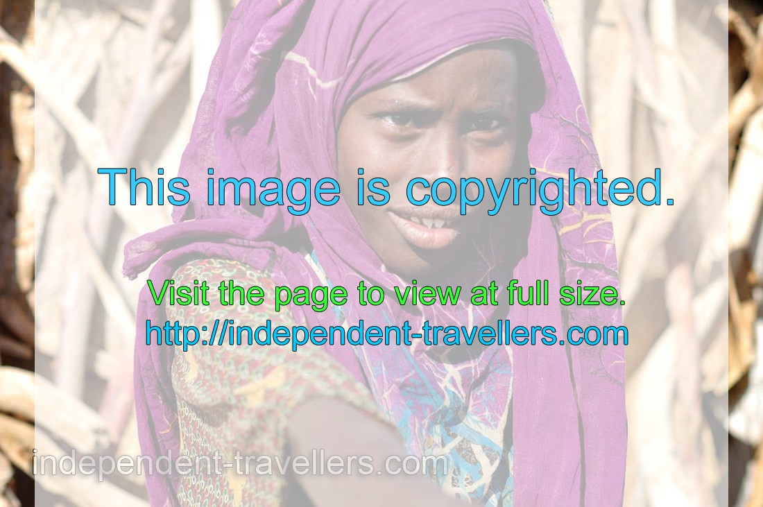 This beautiful young woman has the sharpened teeth which is typical for the Afar ethnic group