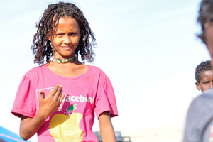 Afar girl asks me by gesture