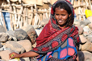 Afar woman was happy after photo session