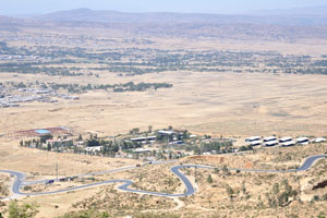 A winding road out of the Mekelle city goes to the camp located in the Hamed Ela village