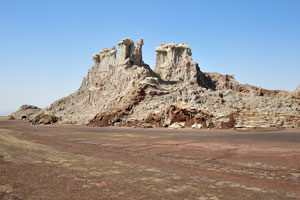 Desert castle is just a geological formation from salt and earth