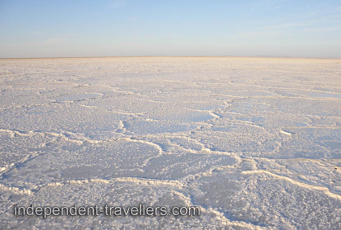 Wide expanses of an amazing white salt