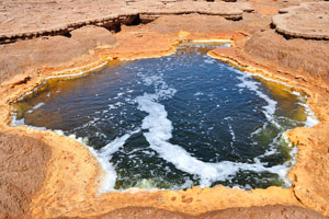 This tiny acidic lake is located adjacent to Yellow lake