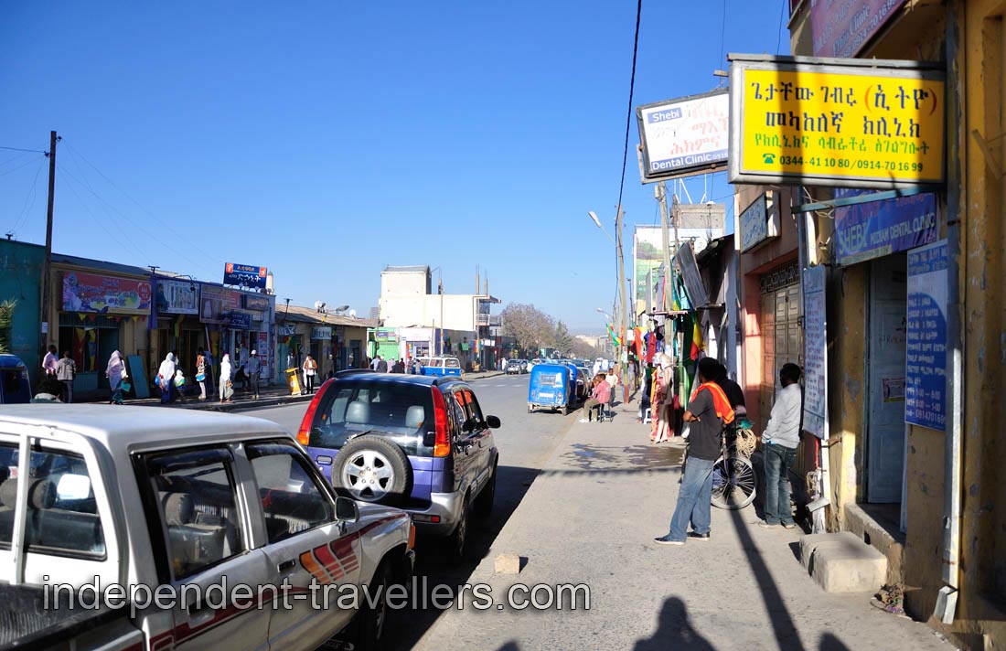 Dental clinic on the street, which runs from the post office to the market
