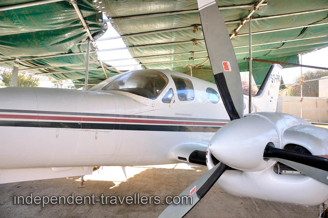 Cessna 421 Golden Eagle III aircraft at Martyrs' Memorial Monument