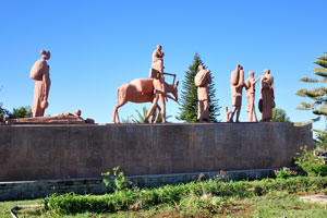 Statues of the long suffering martyrs at TPLF memorial