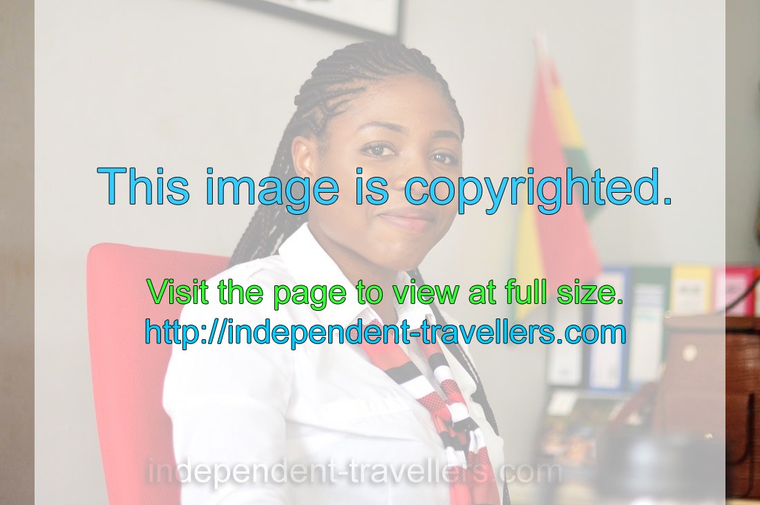 A charming Ghanaian girl works in Avis Landtours