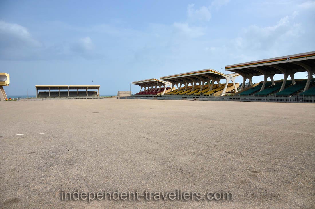 Independence Square has stands that have 30,000 seating capacity