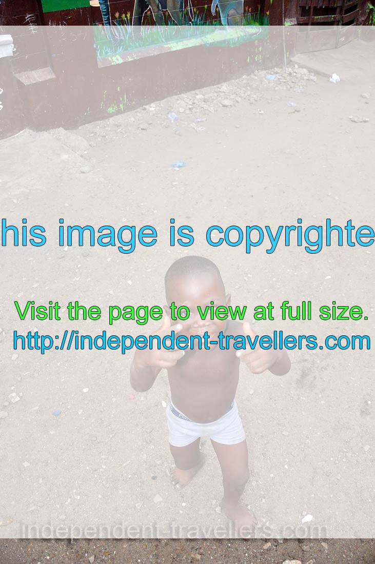 It is just a small funny boy - Jamestown in Accra - Ghana