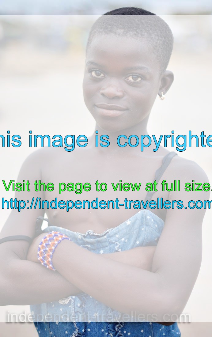 Young African girl from Ghana is smiling friendly