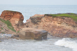 The strange construction is found on the shore of the Gulf of Guinea