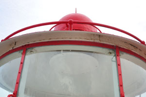 The original lighthouse, built by the British in 1871, was replaced in the 1930s by the current one