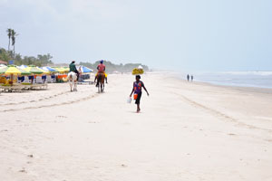 Eastern side of the Labadi Beach