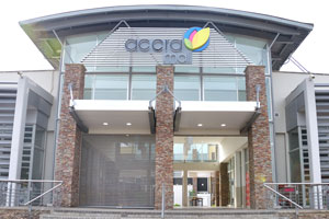 The entrance to the Accra Mall
