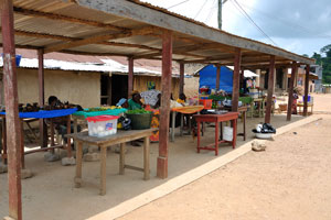 Left part of the local market