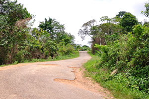 The tortuous road to the village
