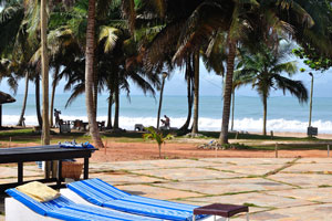 Axim Beach as seen from the swimming pool