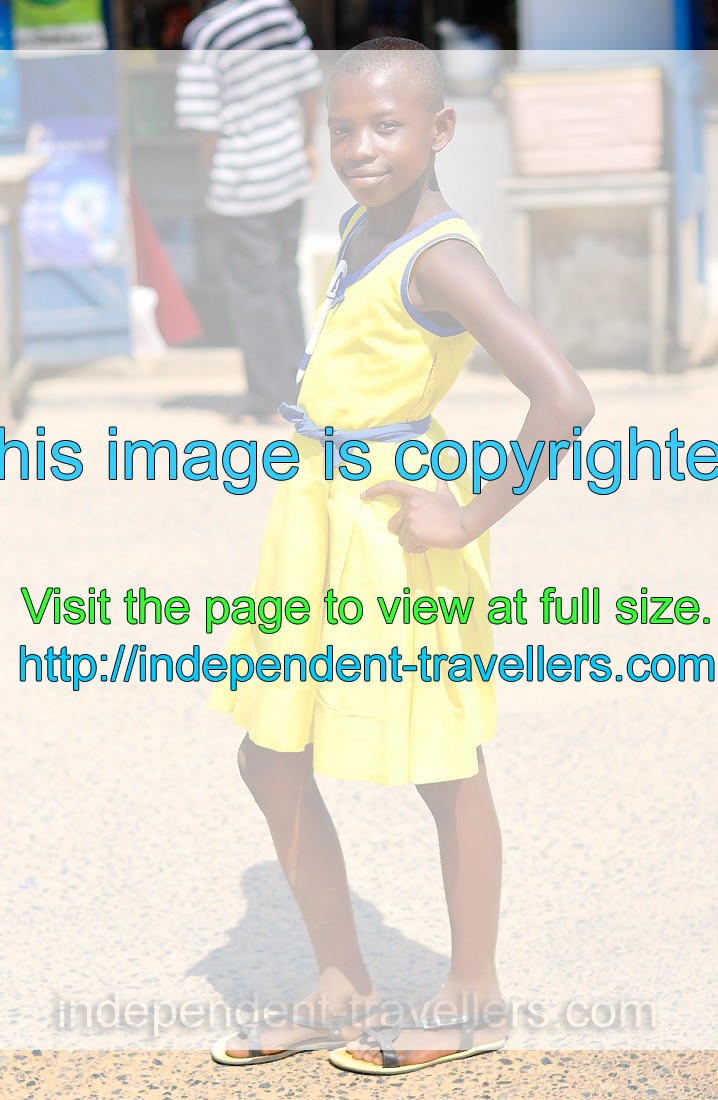 A Ghanaian schoolgirl struck a pose